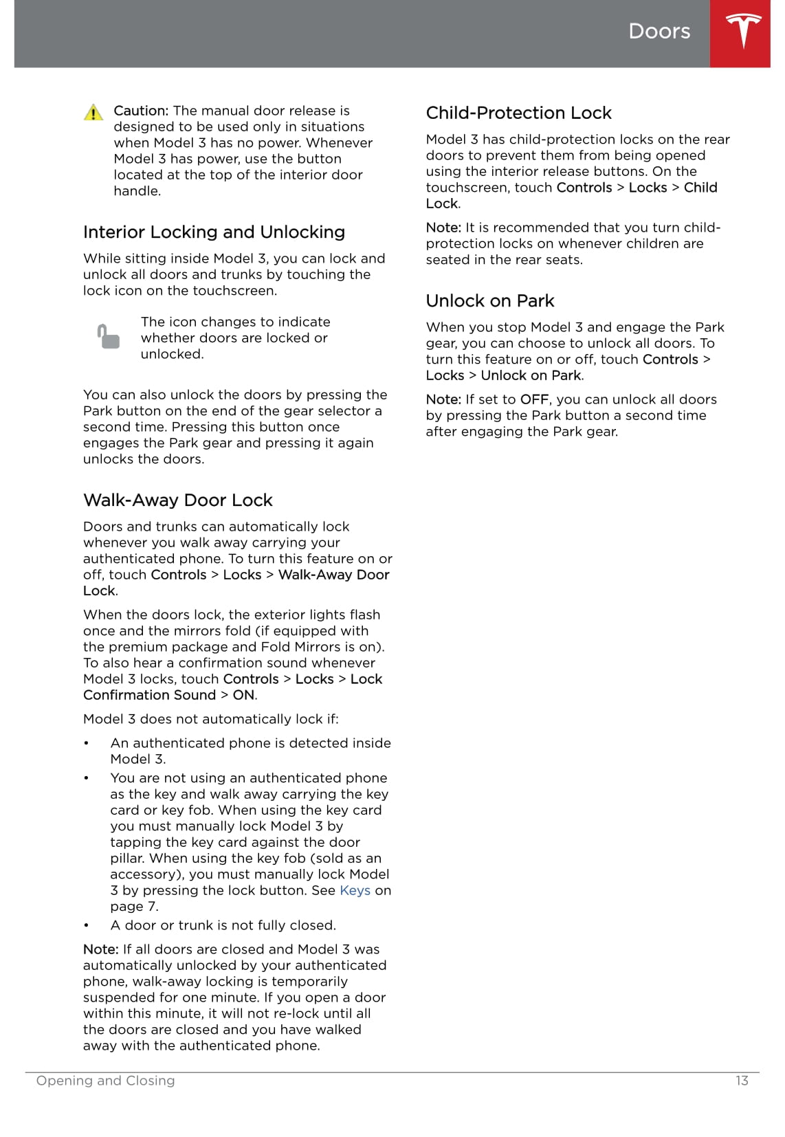 2019 Tesla Model 3 Owner's Manual | English