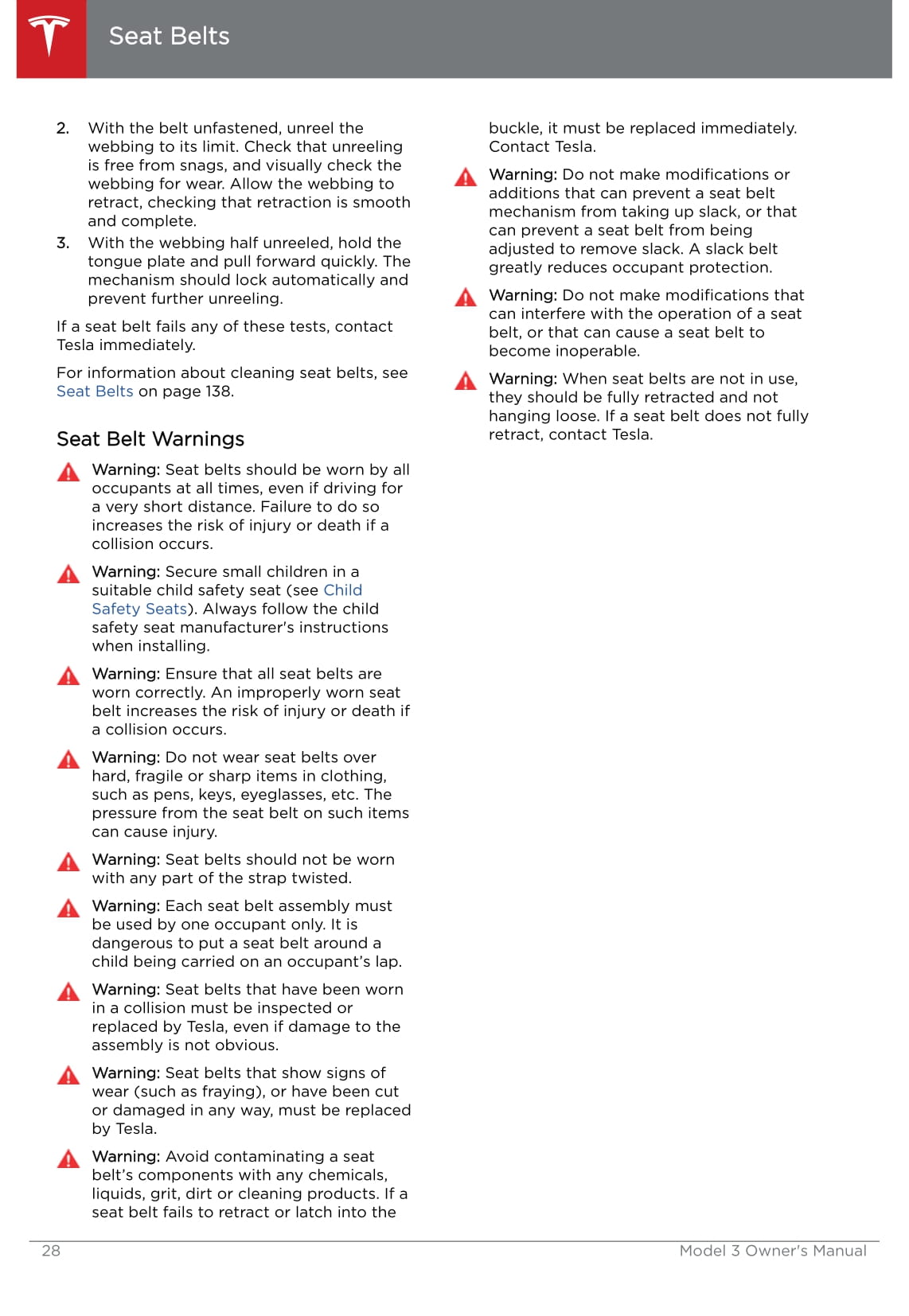 2019 Tesla Model 3 Owner's Manual | English