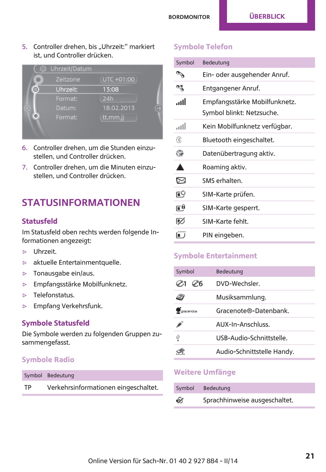 2014-2018 Mini Mini Bedienungsanleitung | Deutsch