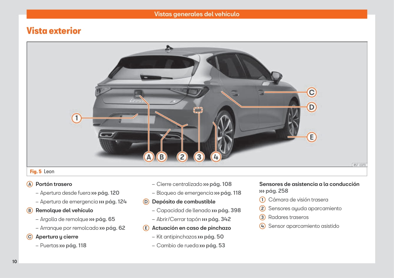 2020-2023 Seat Leon Bedienungsanleitung | Spanisch