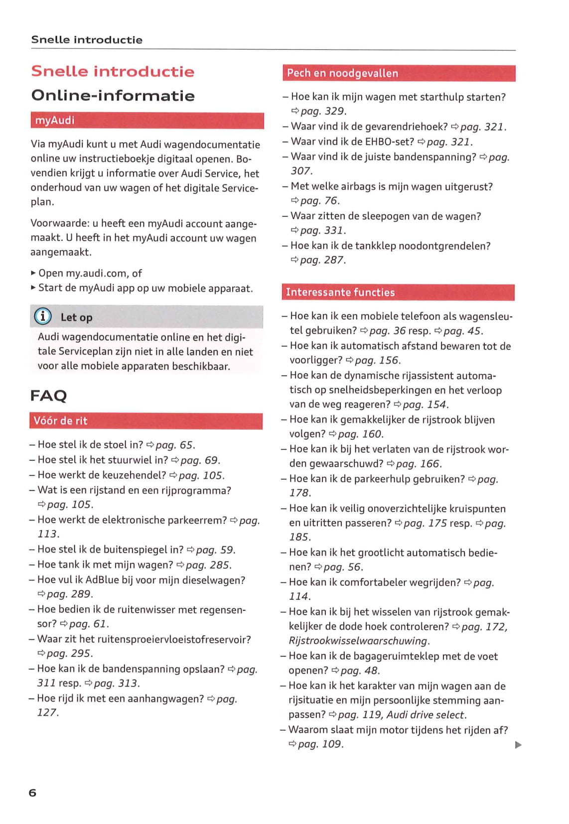 2018-2023 Audi Q8/SQ8 Owner's Manual | Dutch