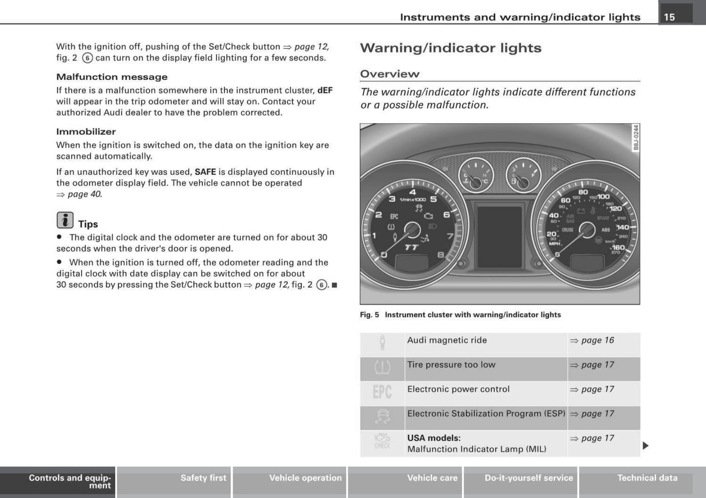 2008 Audi TT Coupé Owner's Manual | English