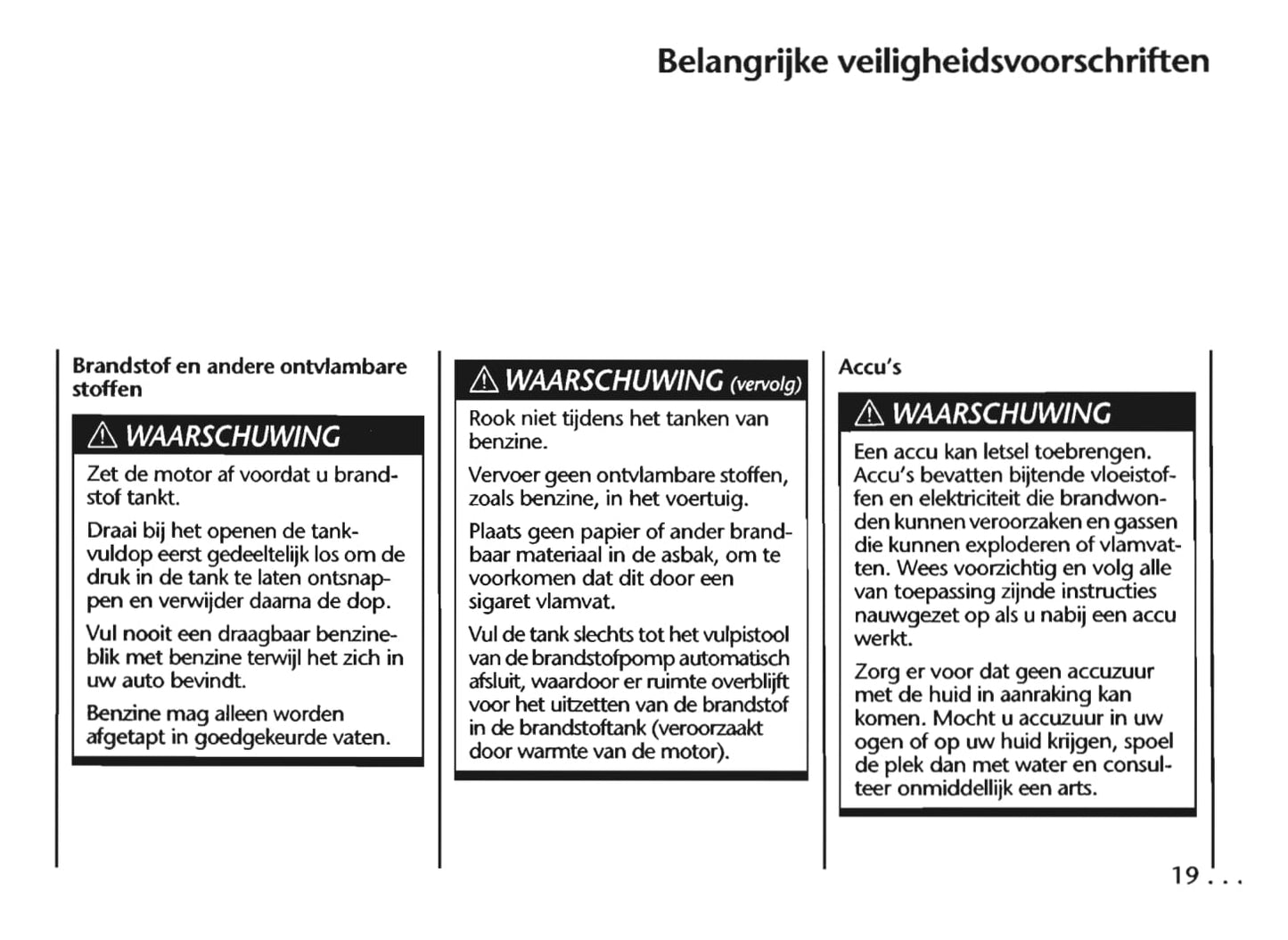 1997-2005 Chevrolet Trans Sport Bedienungsanleitung | Niederländisch