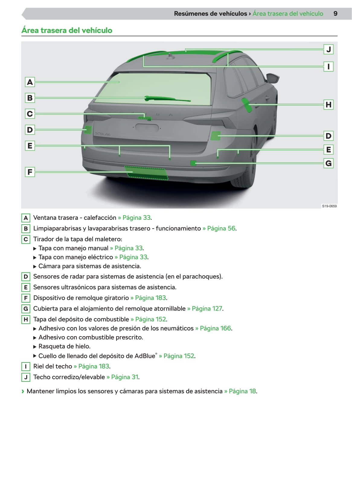 2020 Skoda Octavia Bedienungsanleitung | Spanisch