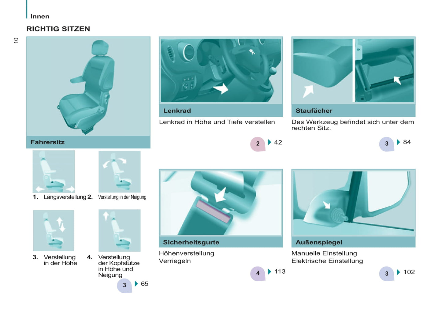 2011-2012 Peugeot Partner Tepee Owner's Manual | German