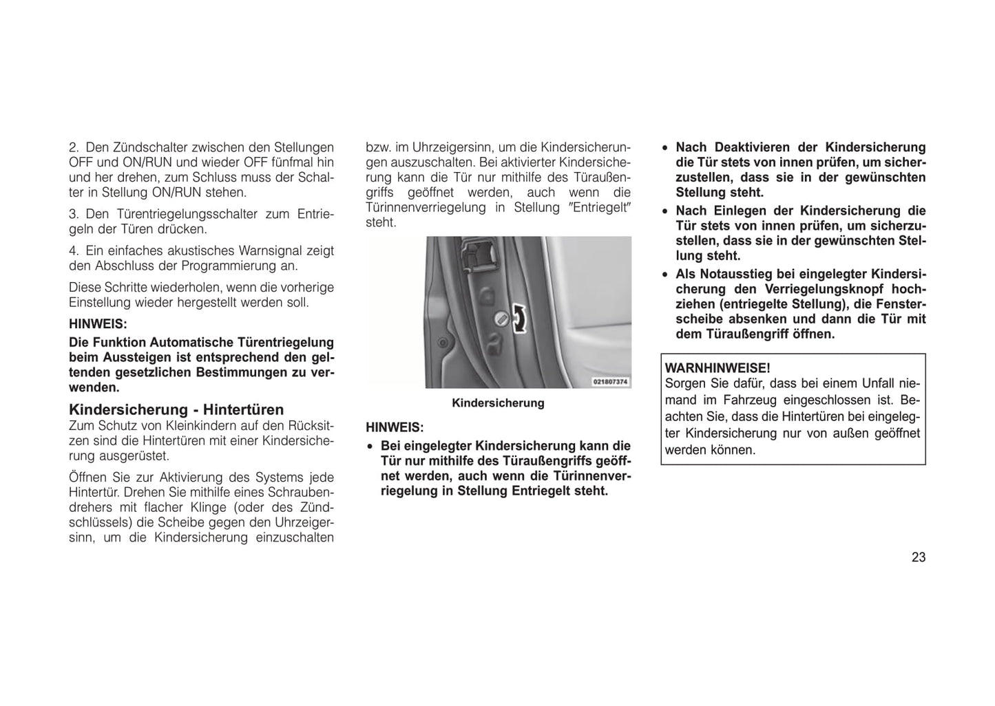 2008-2011 Jeep Cherokee Bedienungsanleitung | Deutsch