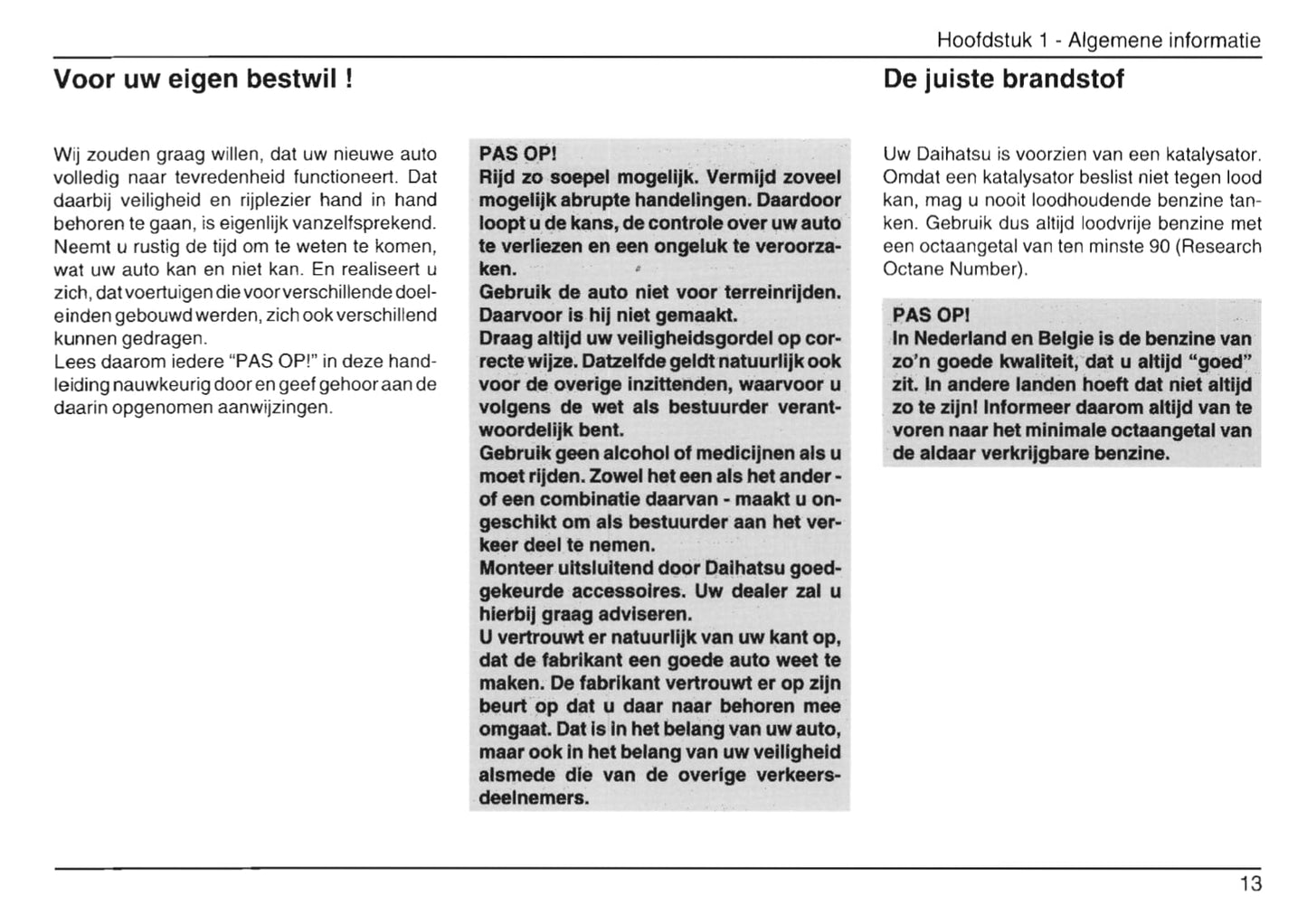 1999-2002 Daihatsu Move Owner's Manual | Dutch