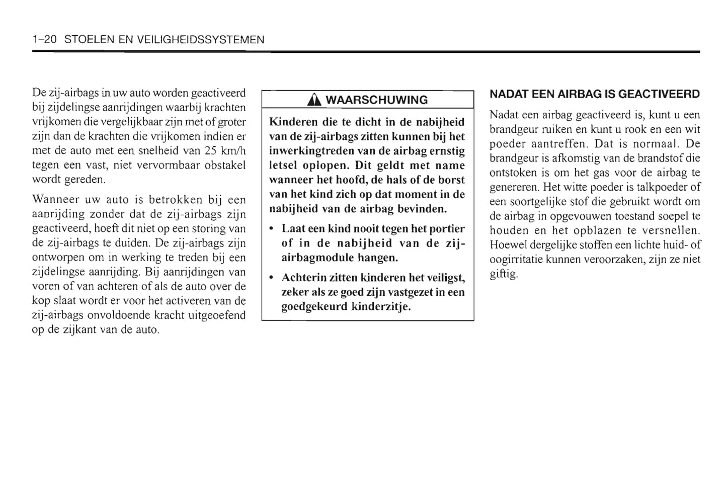 2000-2006 Daewoo Evanda Owner's Manual | Dutch