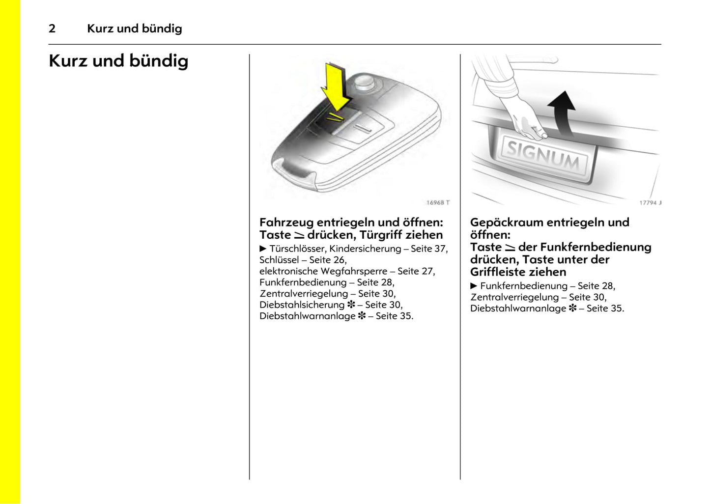 2005-2008 Opel Signum Owner's Manual | German