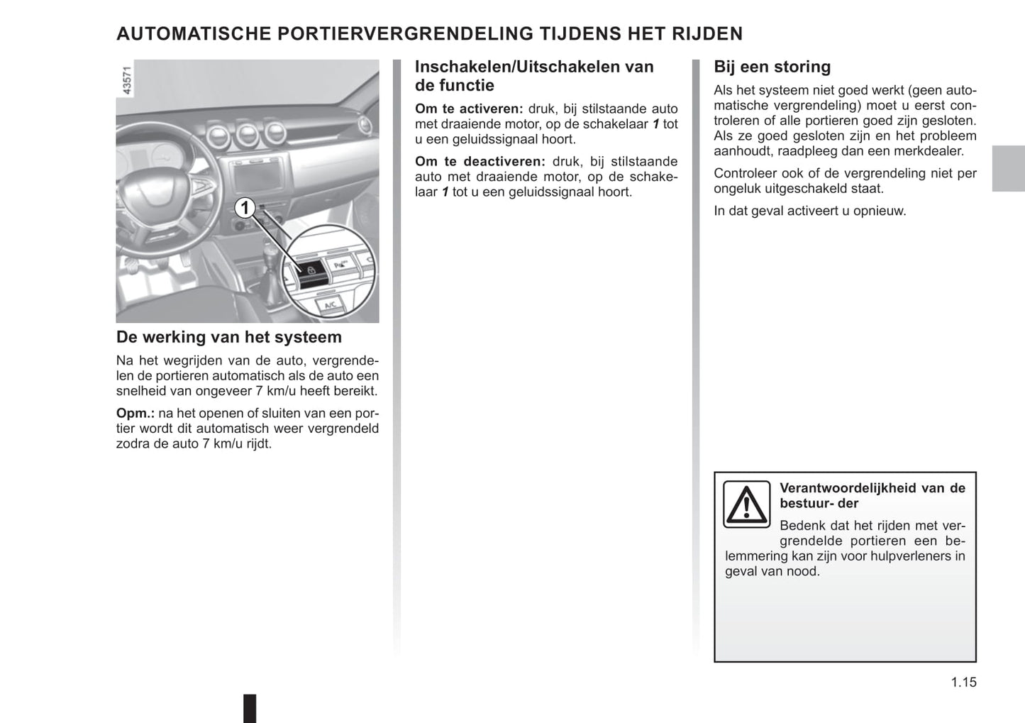 2021-2023 Dacia Duster Bedienungsanleitung | Niederländisch