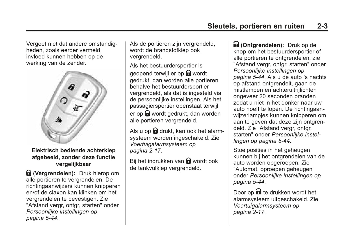 2015-2017 Cadillac SRX Owner's Manual | Dutch