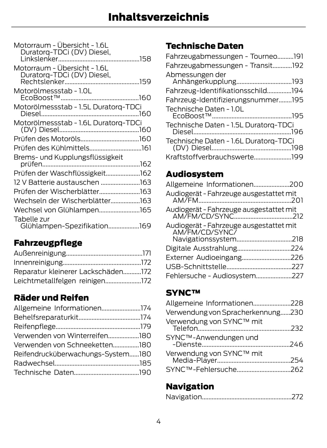2014-2015 Ford Tourneo Courier / Transit Courier Bedienungsanleitung | Deutsch