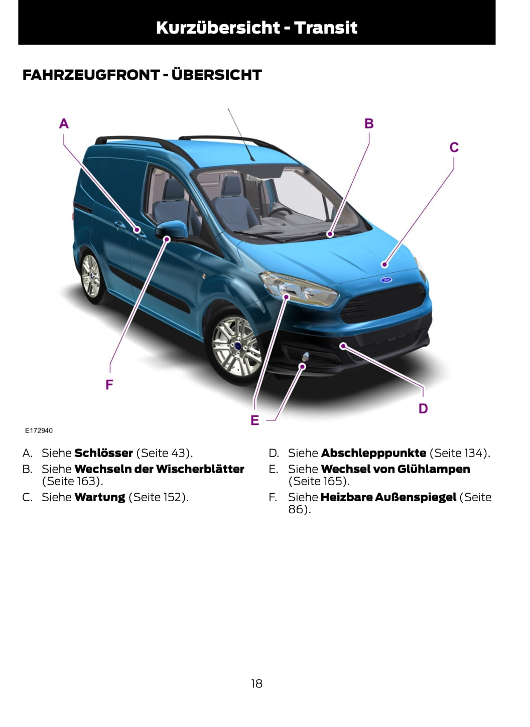 2014-2015 Ford Tourneo Courier / Transit Courier Bedienungsanleitung | Deutsch
