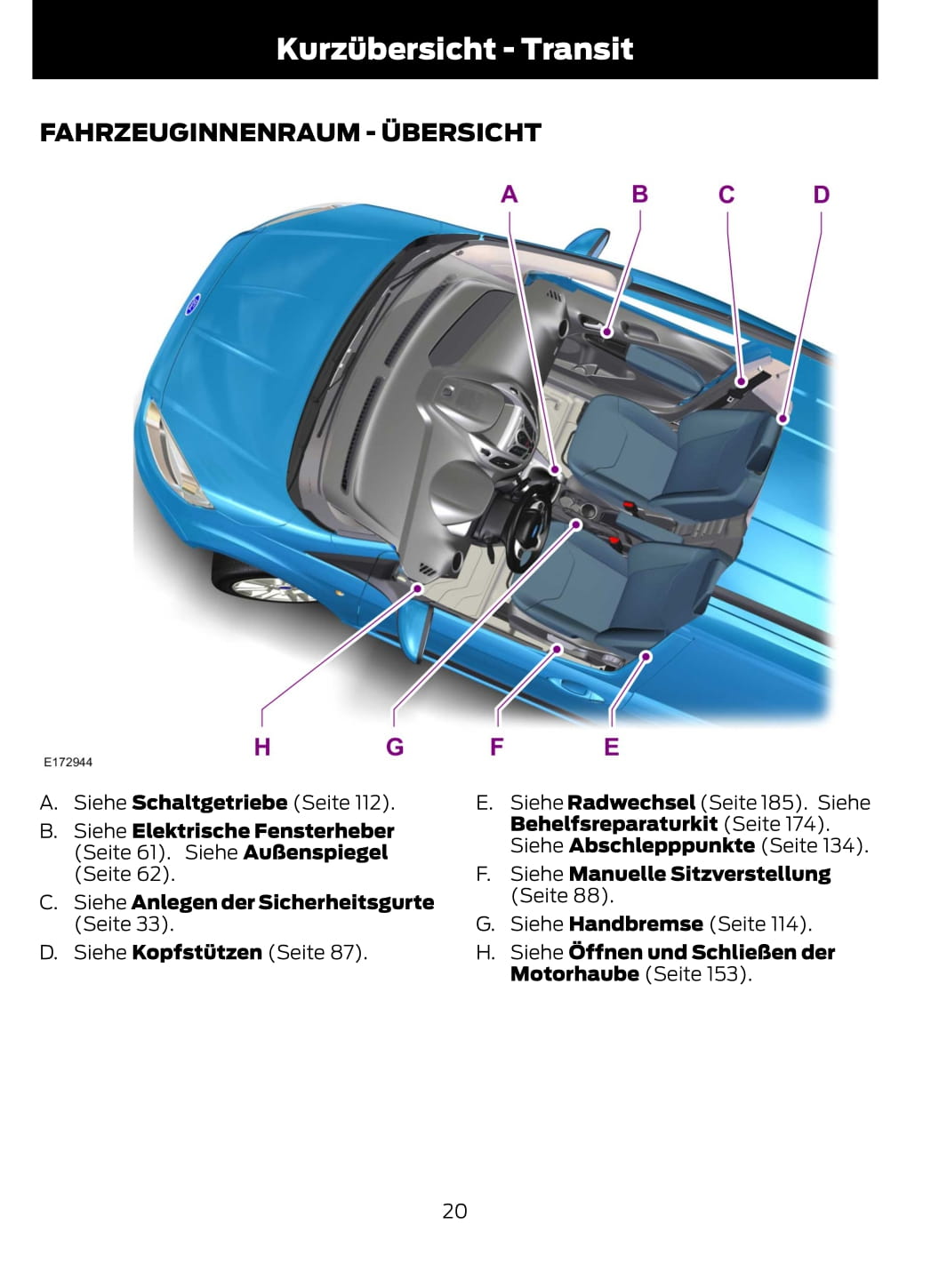 2014-2015 Ford Tourneo Courier / Transit Courier Bedienungsanleitung | Deutsch
