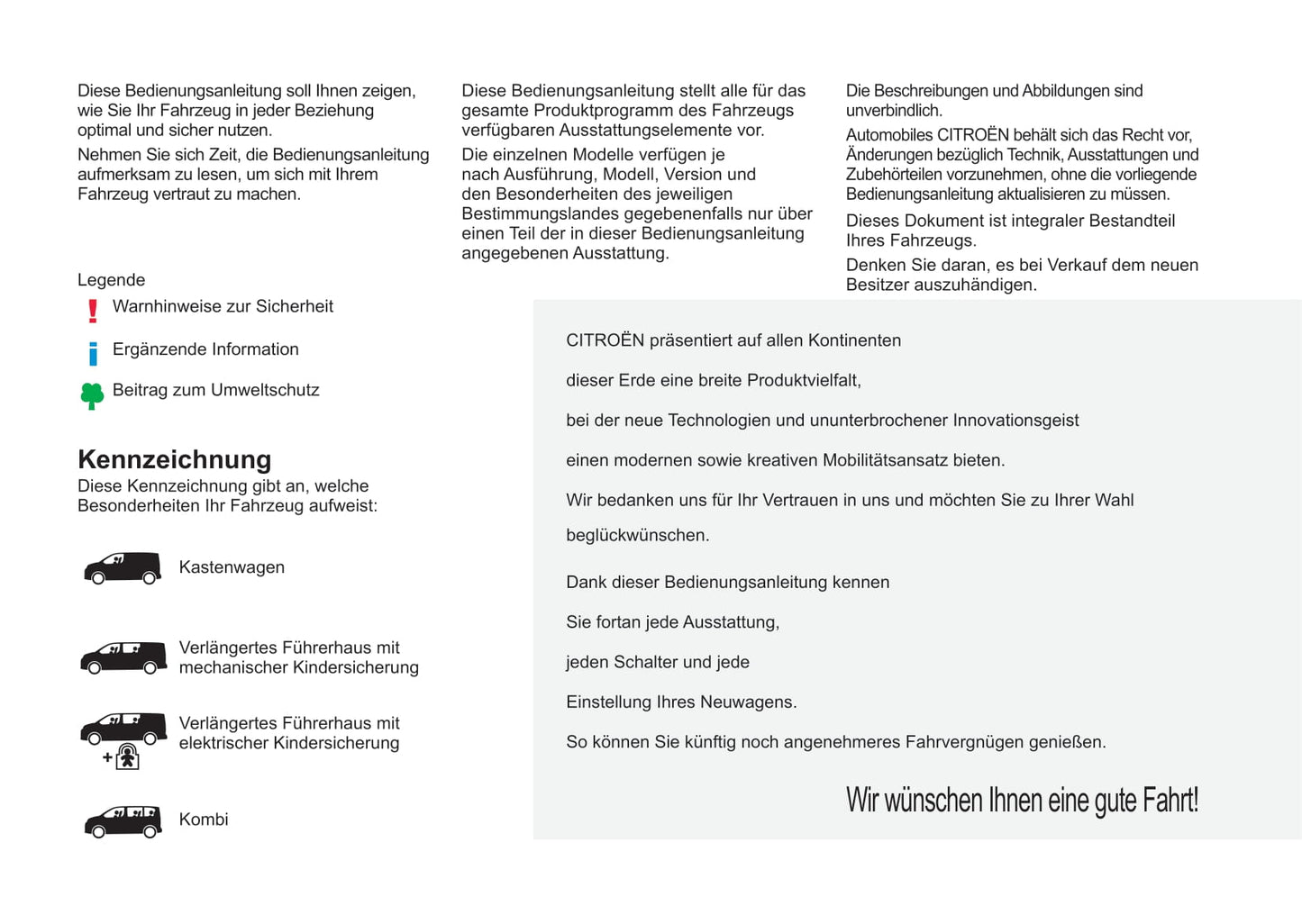 2016-2017 Citroën Jumpy Owner's Manual | German