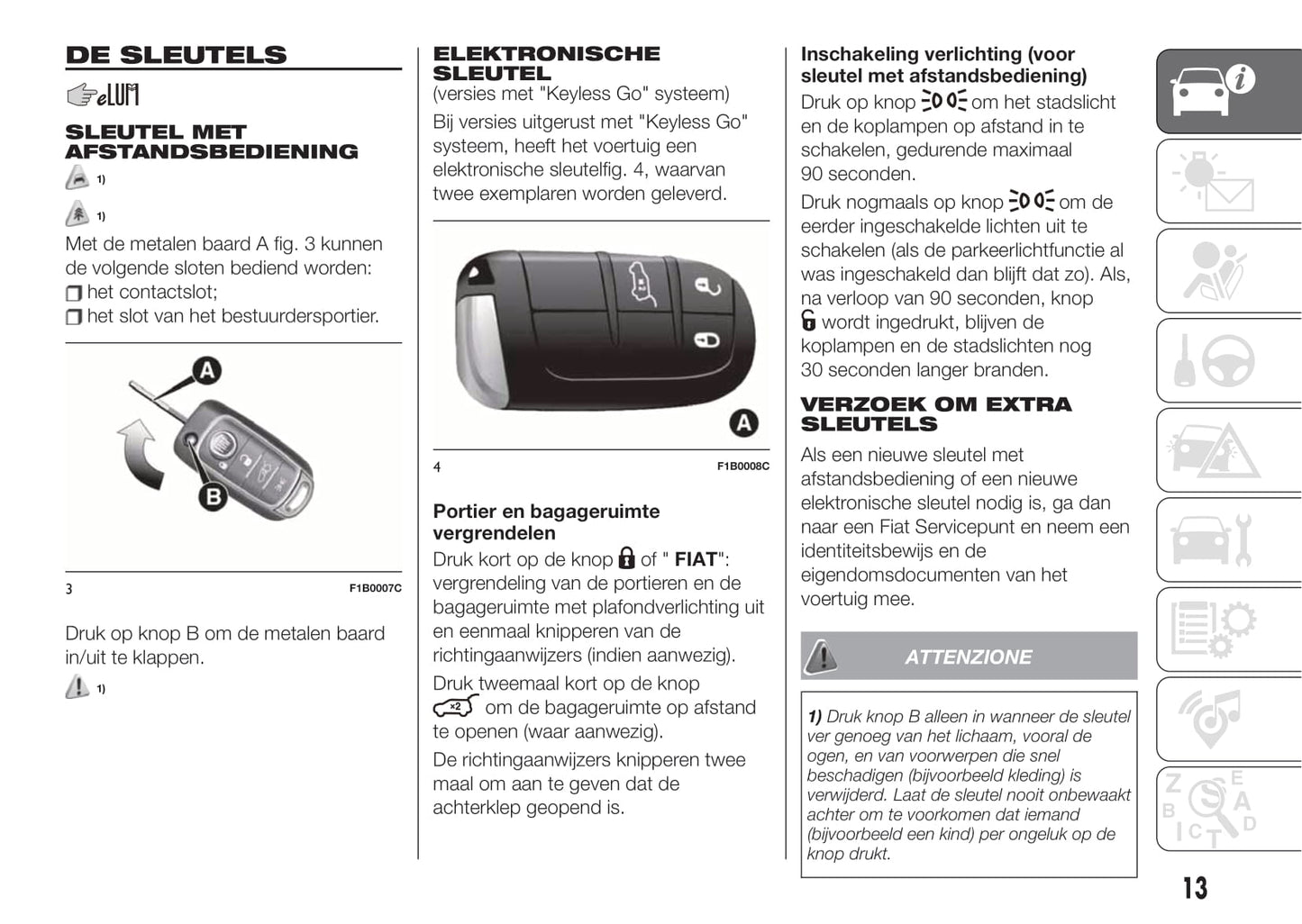 2018-2019 Fiat 500X Bedienungsanleitung | Niederländisch