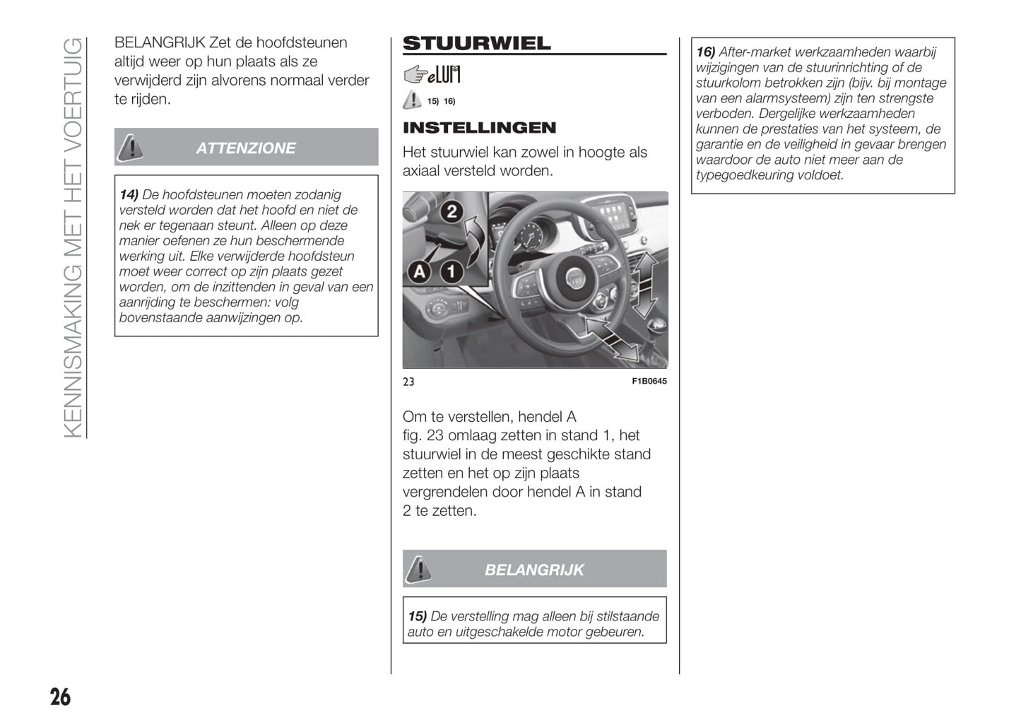 2018-2019 Fiat 500X Bedienungsanleitung | Niederländisch