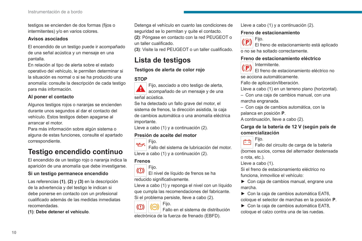 2020-2021 Peugeot 308 Owner's Manual | Spanish