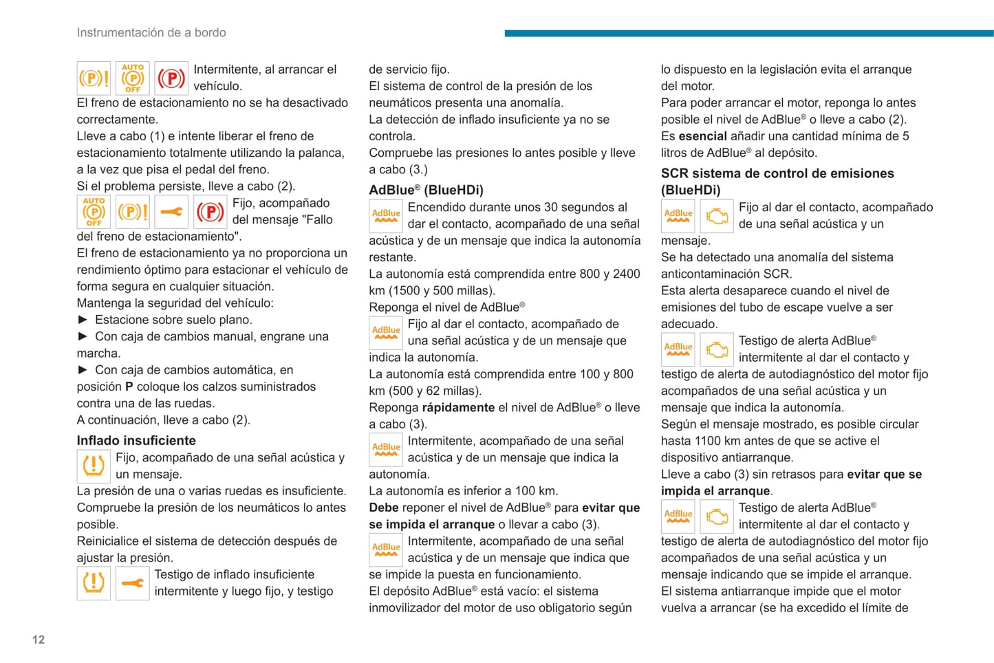 2020-2021 Peugeot 308 Owner's Manual | Spanish