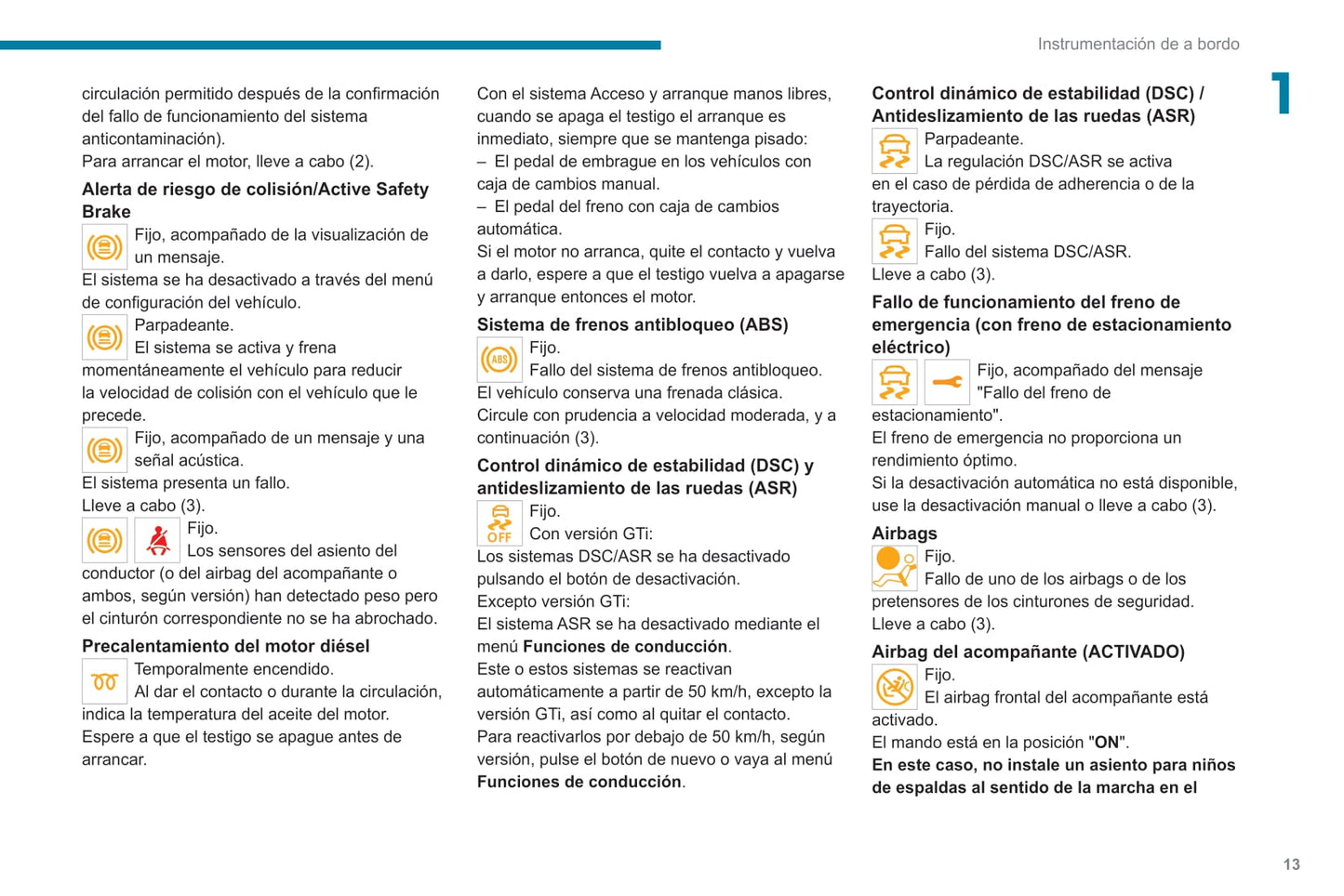 2020-2021 Peugeot 308 Owner's Manual | Spanish