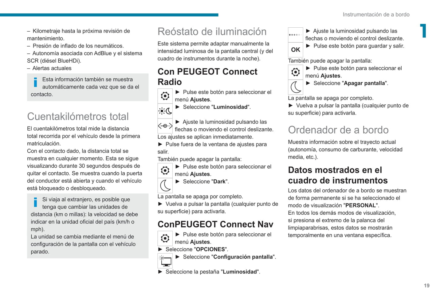 2020-2021 Peugeot 308 Owner's Manual | Spanish