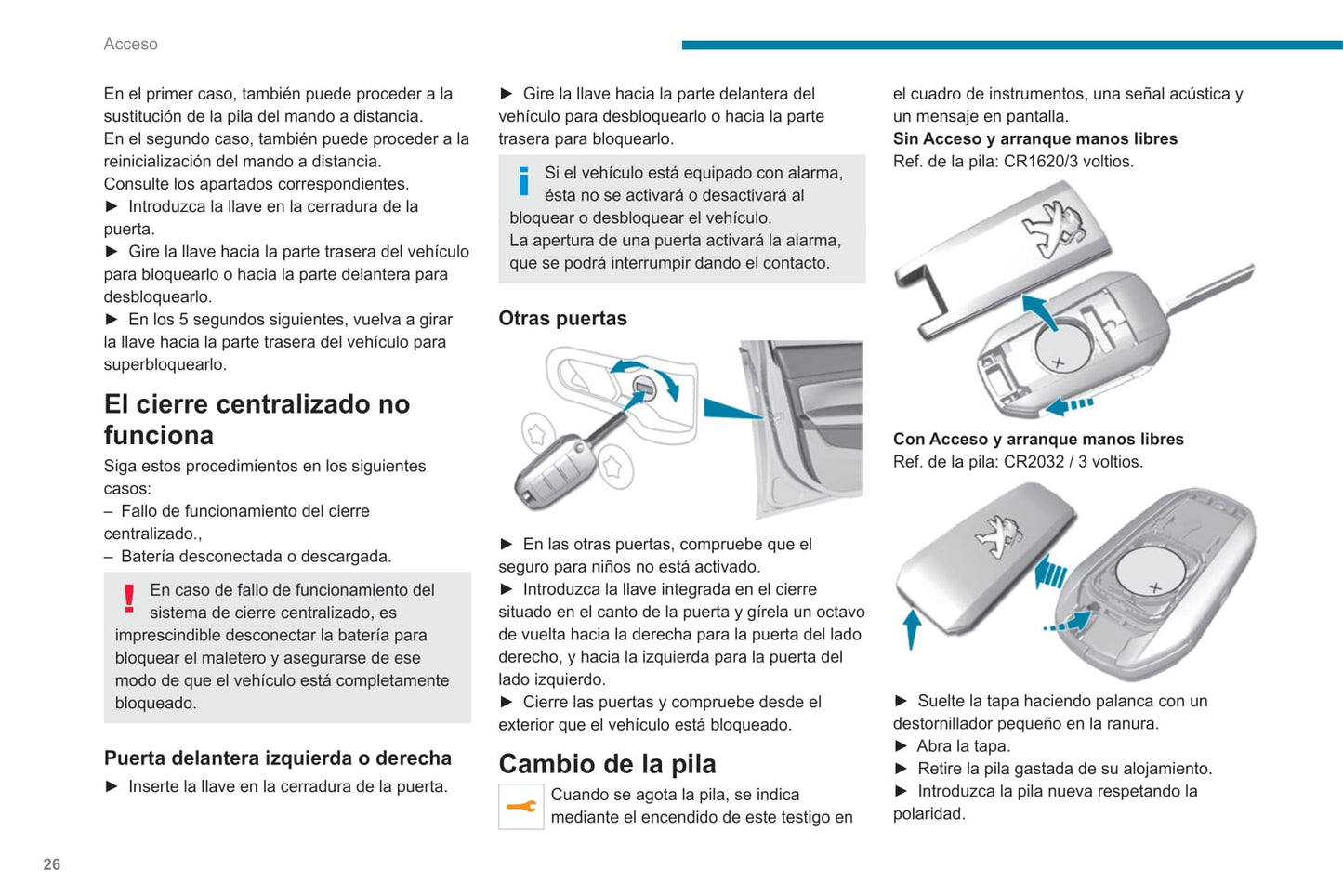2020-2021 Peugeot 308 Owner's Manual | Spanish