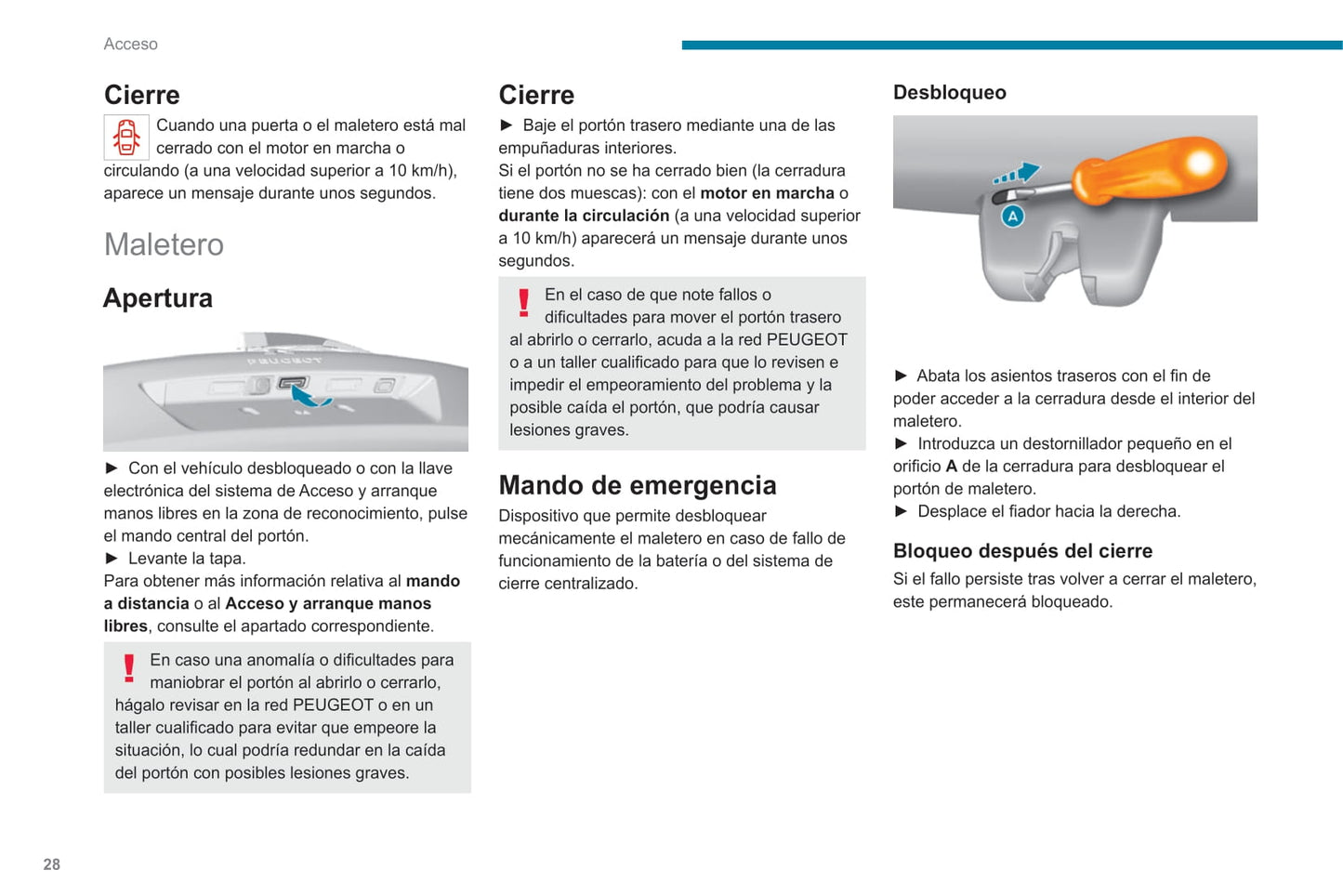 2020-2021 Peugeot 308 Owner's Manual | Spanish