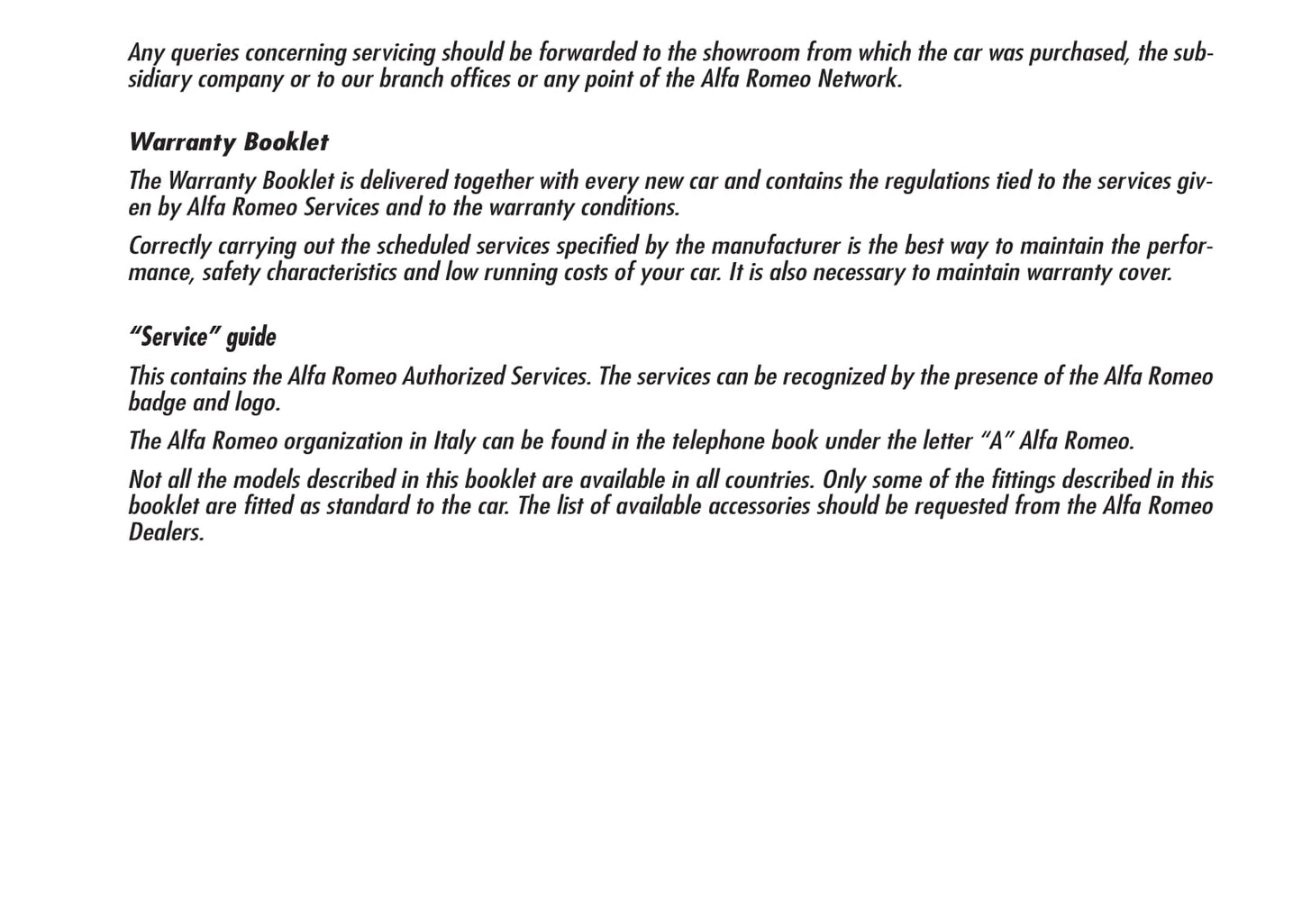 2008-2013 Alfa Romeo 159 Owner's Manual | English