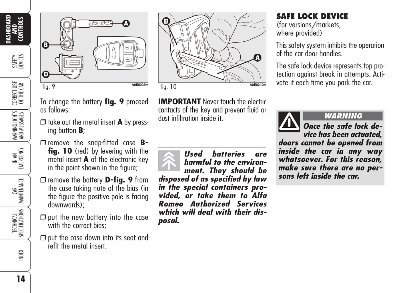 2008-2013 Alfa Romeo 159 Owner's Manual | English