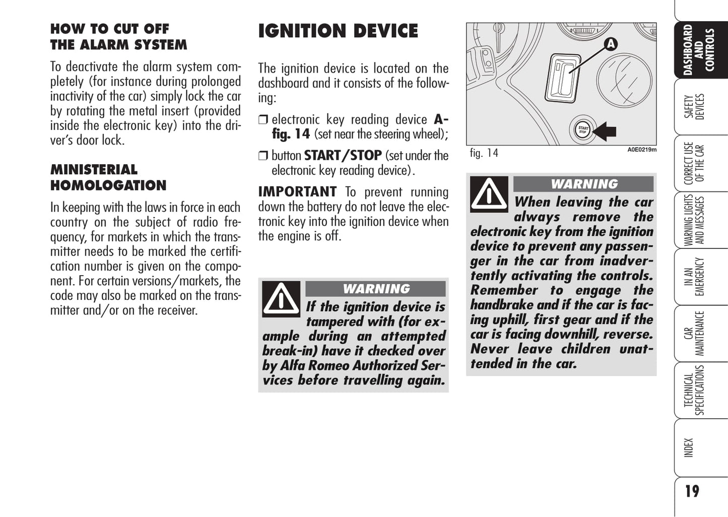 2008-2013 Alfa Romeo 159 Owner's Manual | English