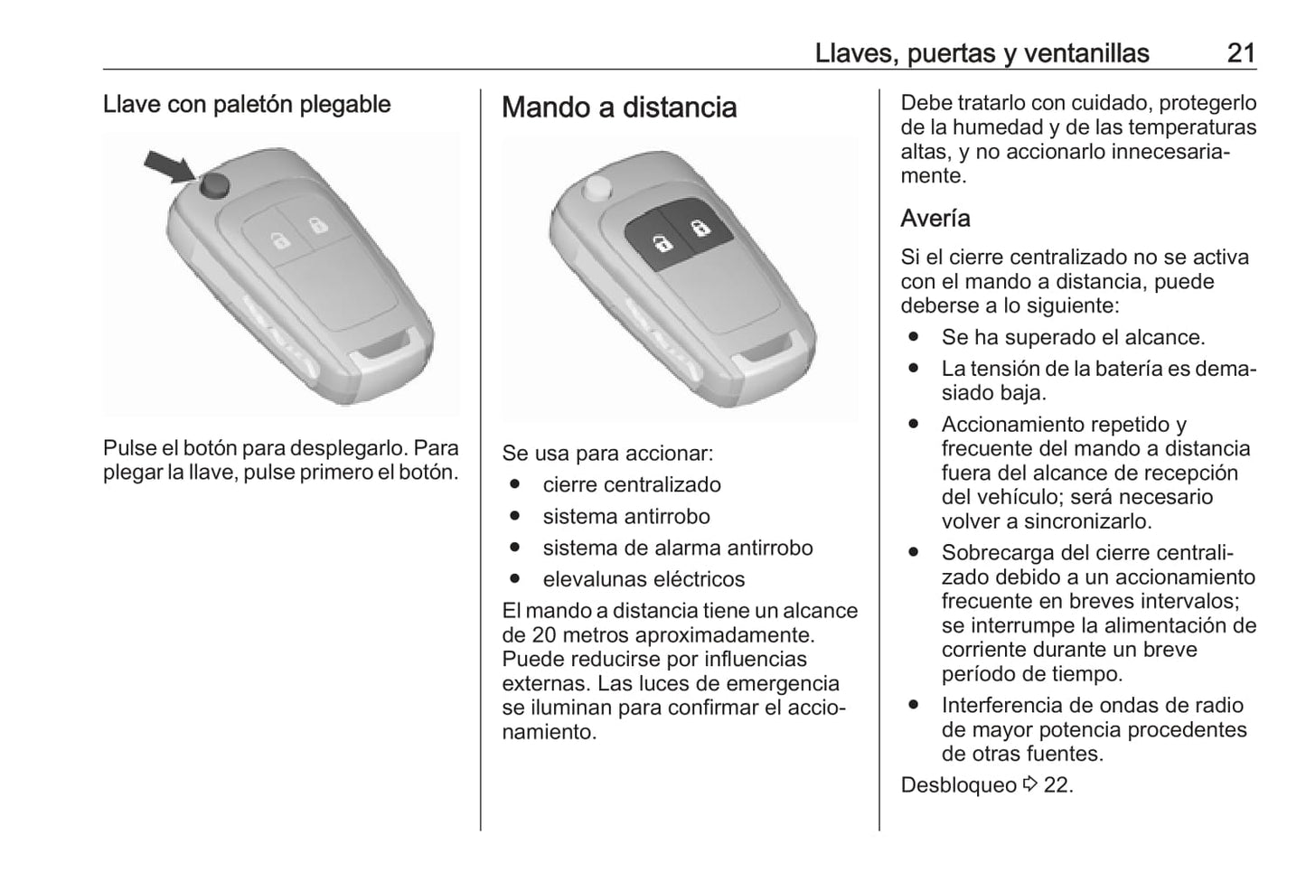 2018-2019 Opel Zafira/Zafira Tourer Owner's Manual | Spanish