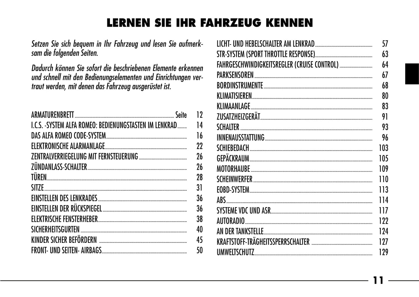 2003-2007 Alfa Romeo 166 Bedienungsanleitung | Deutsch