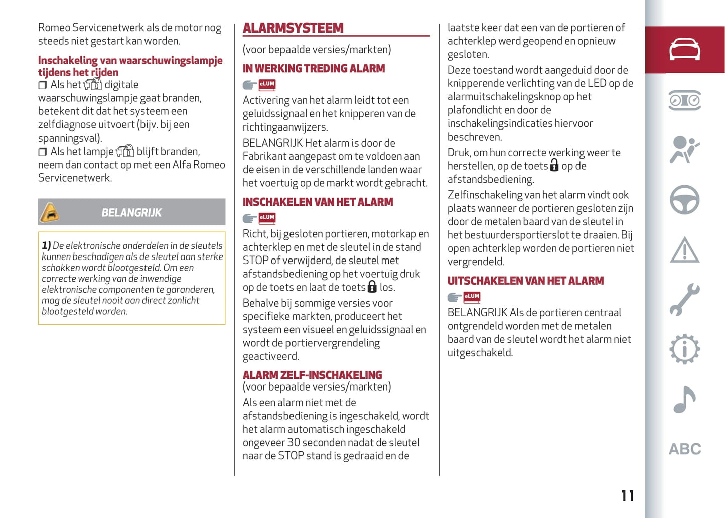 2016-2023 Alfa Romeo Giulietta Bedienungsanleitung | Niederländisch