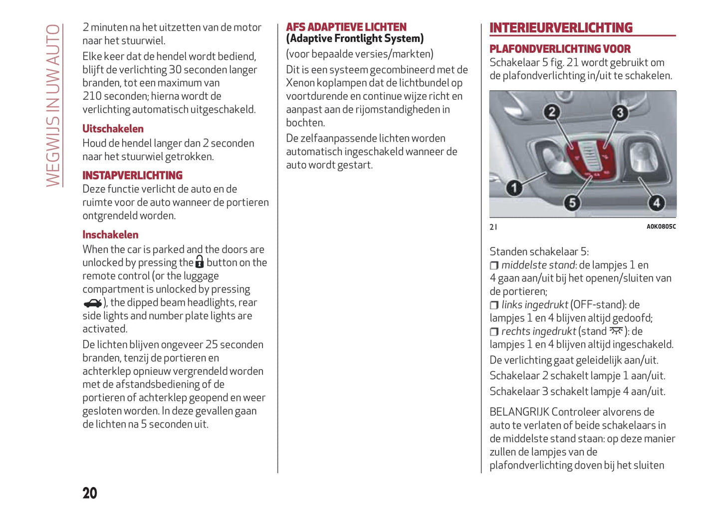 2016-2023 Alfa Romeo Giulietta Bedienungsanleitung | Niederländisch