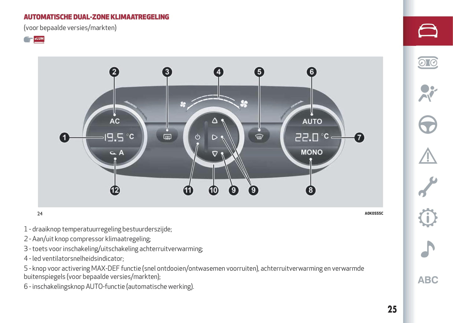 2016-2023 Alfa Romeo Giulietta Bedienungsanleitung | Niederländisch