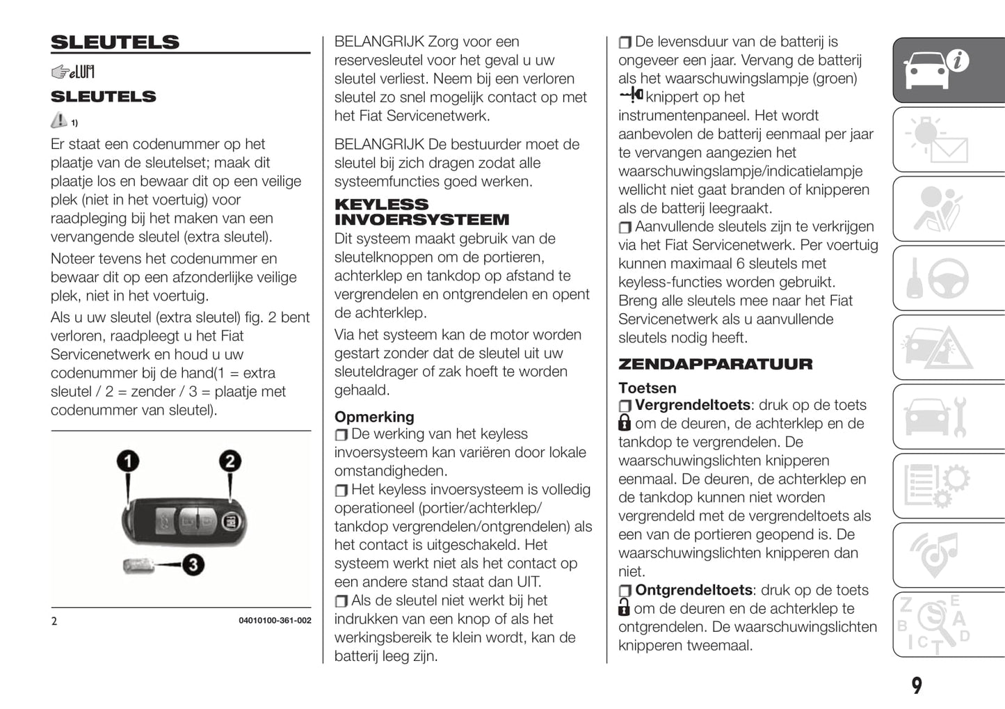 2018-2019 Fiat 124 Spider Bedienungsanleitung | Niederländisch