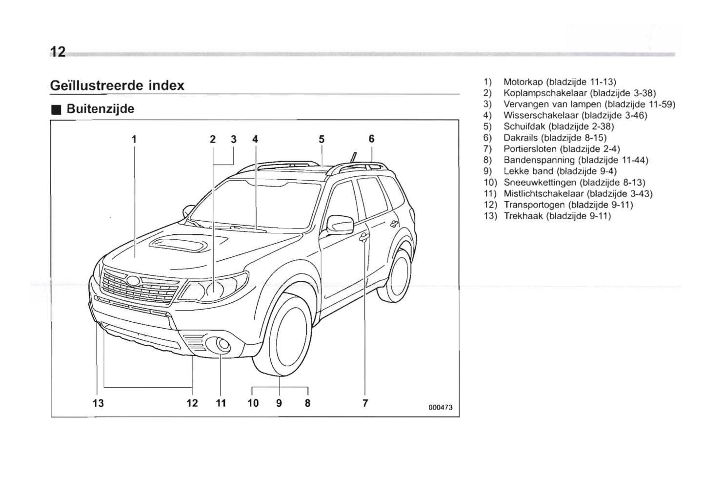 2009-2010 Subaru Forester Owner's Manual | Dutch
