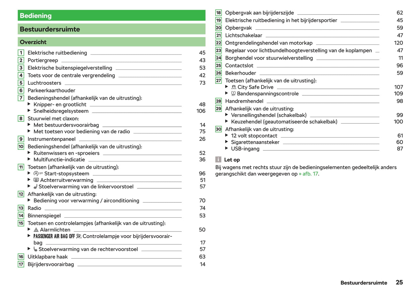 2017-2020 Skoda Citigo Bedienungsanleitung | Niederländisch