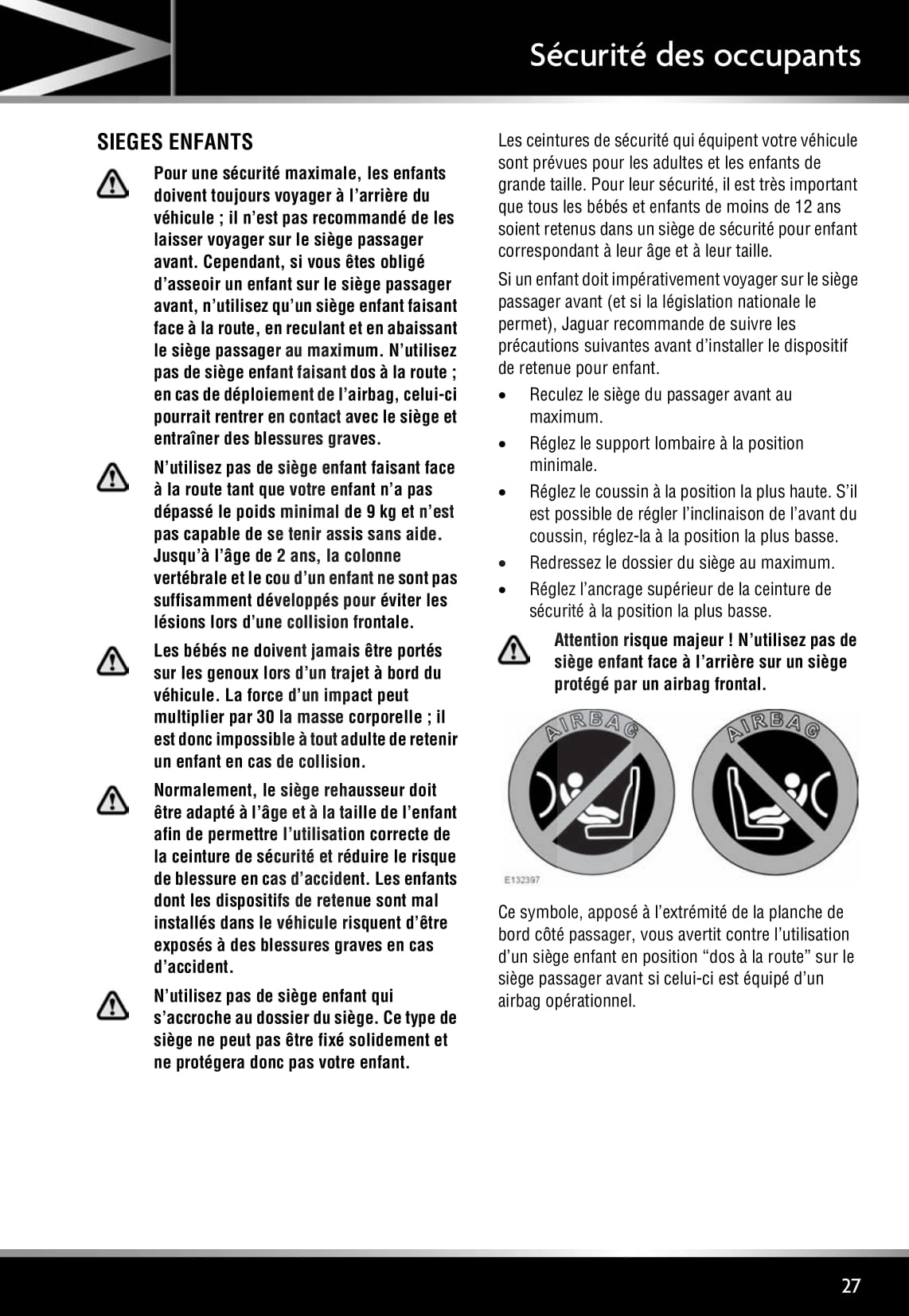 2009-2015 Jaguar XJ Bedienungsanleitung | Französisch