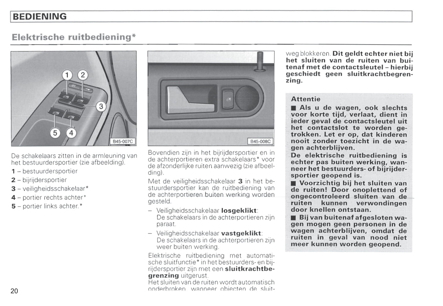1996-2000 Volkswagen Passat Owner's Manual | Dutch