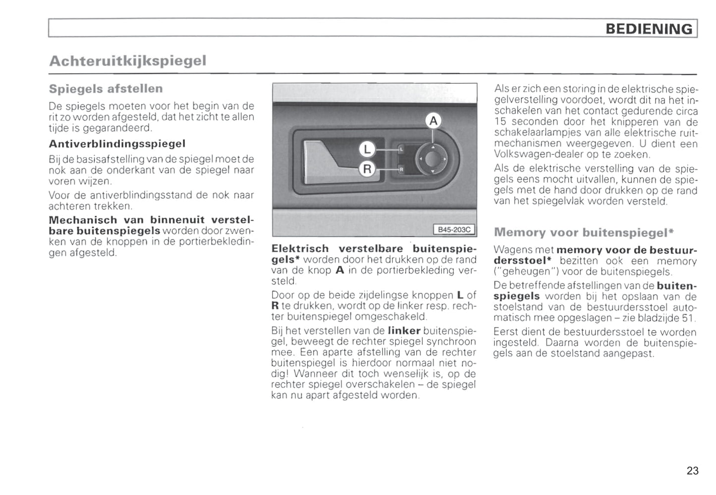 1996-2000 Volkswagen Passat Owner's Manual | Dutch