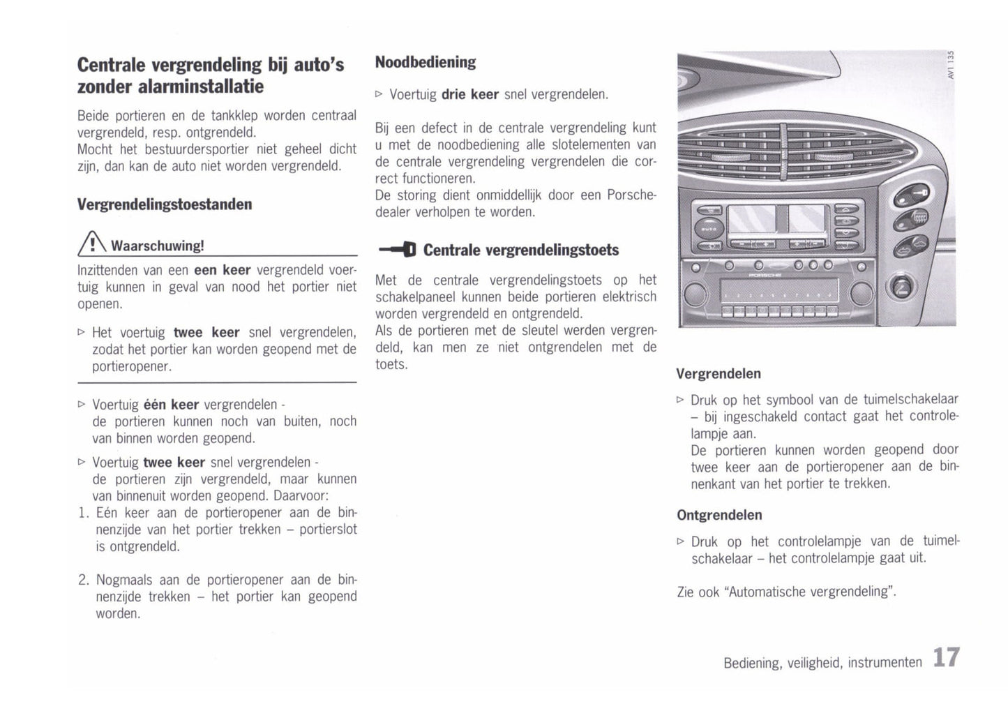 1996-2002 Porsche Boxster Owner's Manual | Dutch