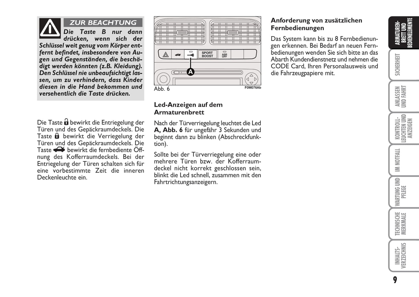 2008-2010 Abarth Grande Punto Owner's Manual | German
