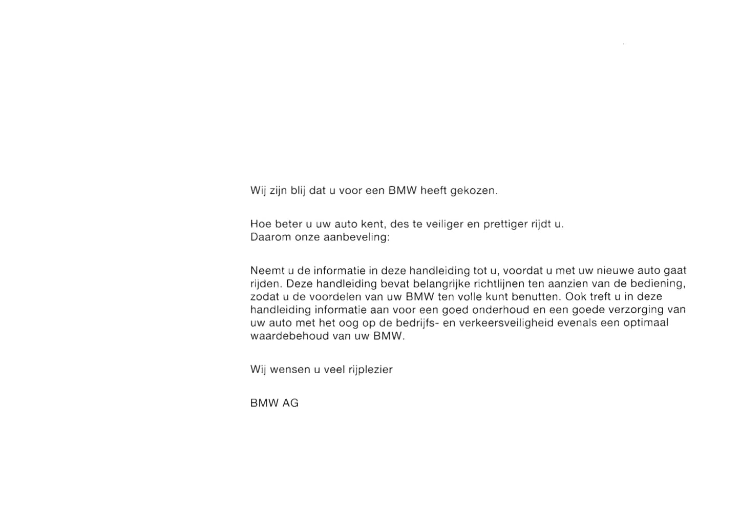 1999-2000 BMW Z3/Z3 M Owner's Manual | Dutch