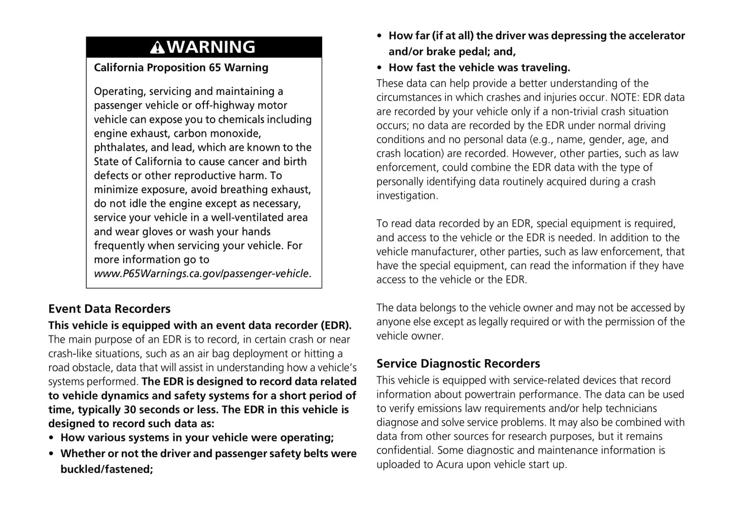 2020 Acura RDX Owner's Manual | English