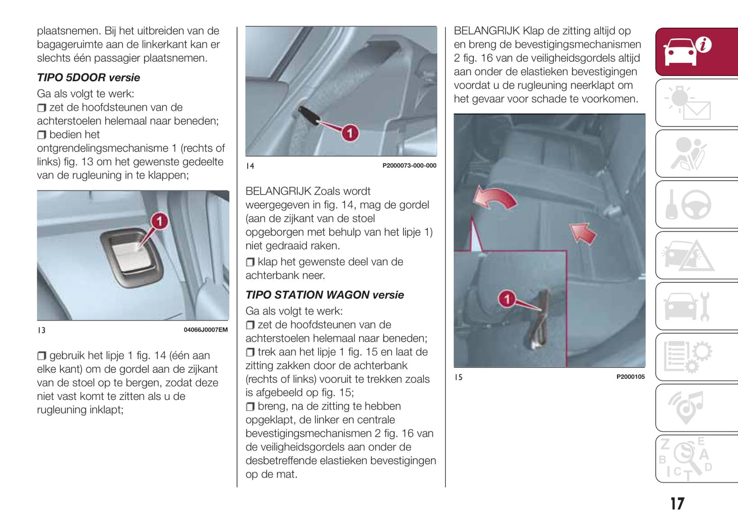 2016-2017 Fiat Tipo 5 Doors Owner's Manual | Dutch