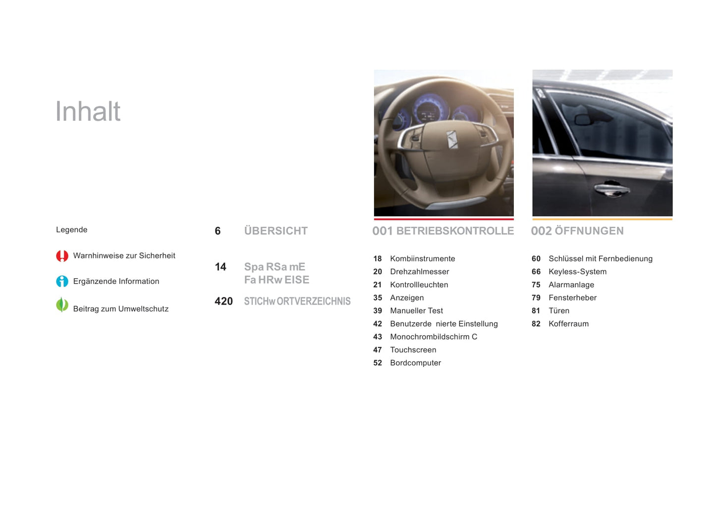 2015-2016 DS Automobiles DS 4 Bedienungsanleitung | Deutsch