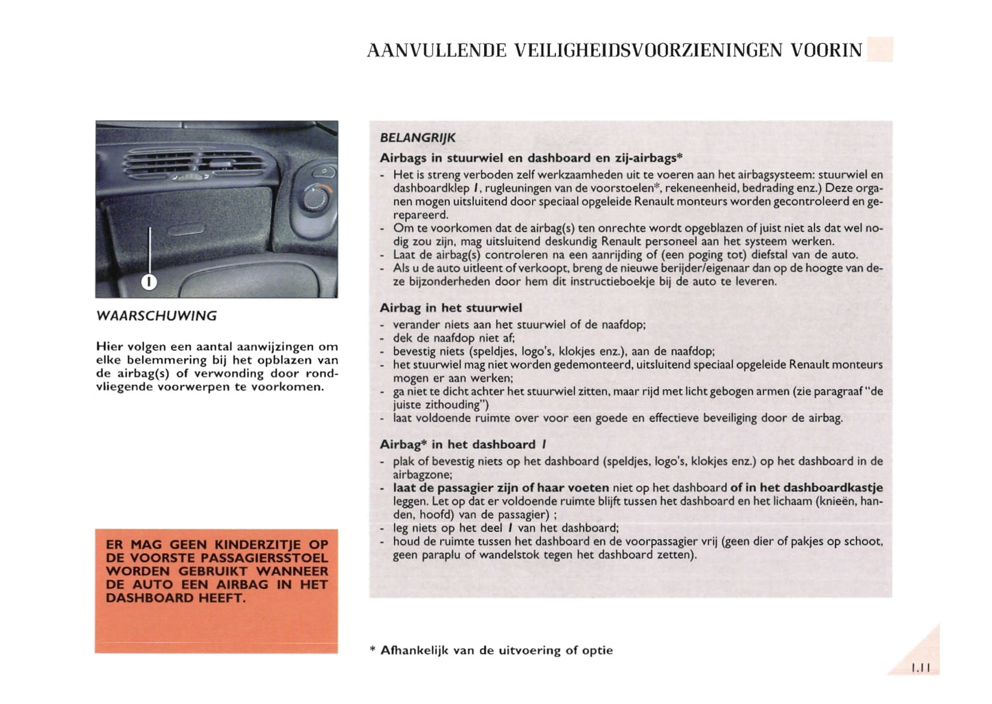 2000-2002 Renault Espace Bedienungsanleitung | Niederländisch