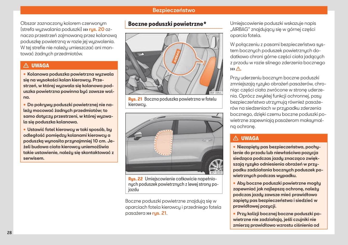 2016-2020 Seat Ateca Bedienungsanleitung | Polnisch