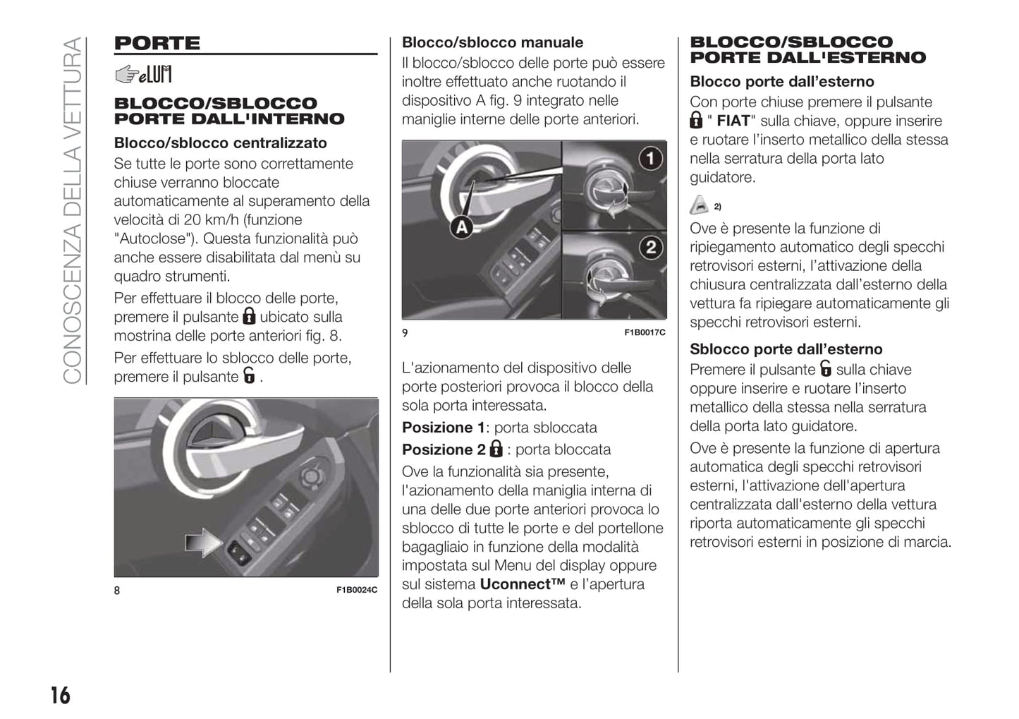 2019-2020 Fiat 500X Bedienungsanleitung | Italienisch